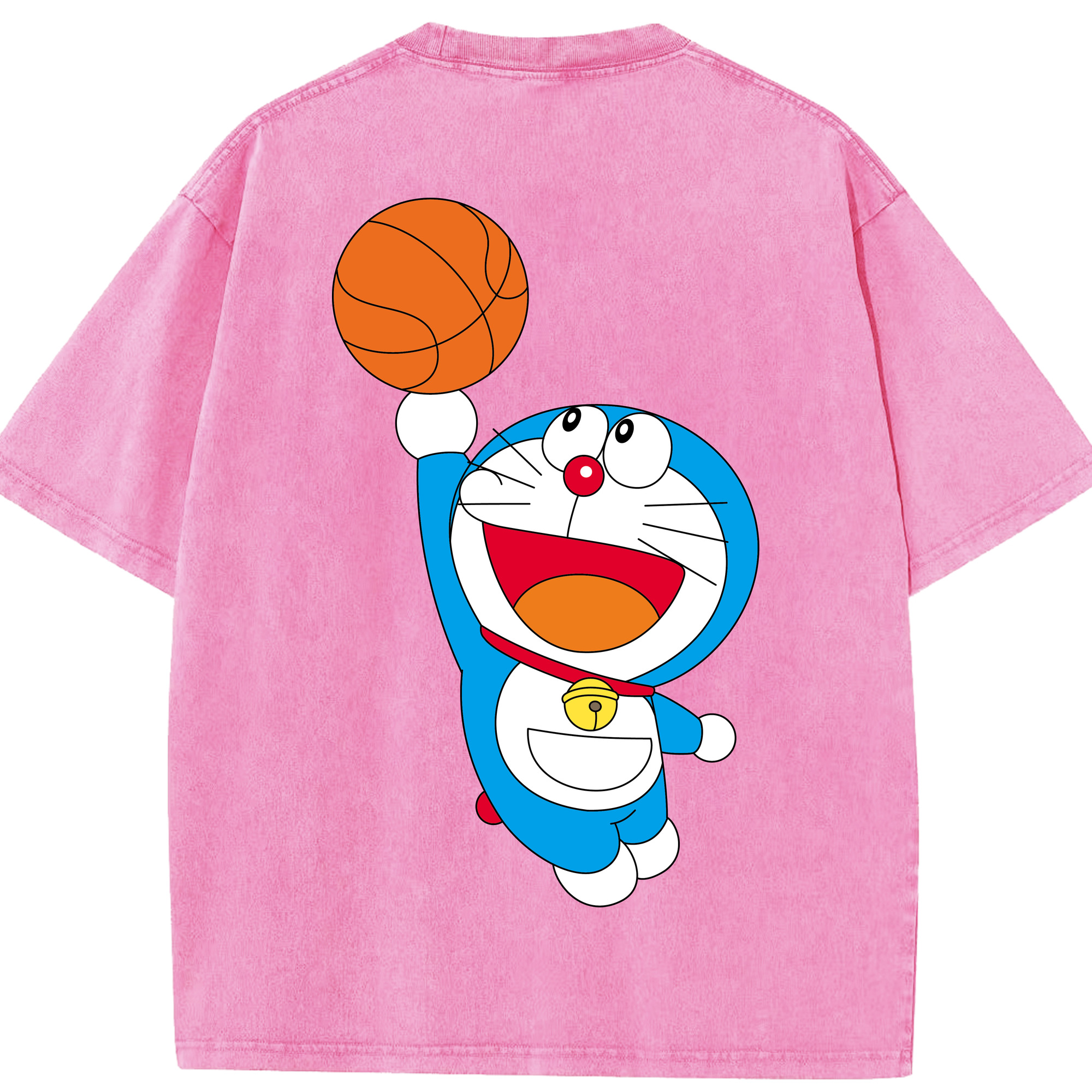 （画像用） ドラえもん Doraemon 綿100% ヴィンテージ風 半袖Tシャツ（背面プリント）